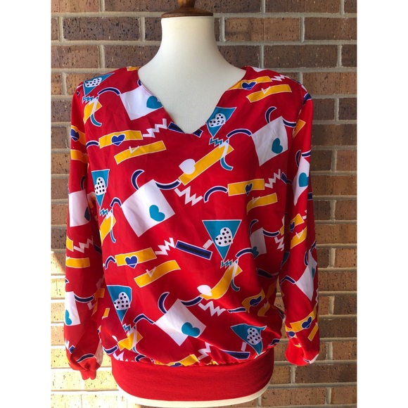 Vintage Tops - Vintage 80’s Abstract Blouse